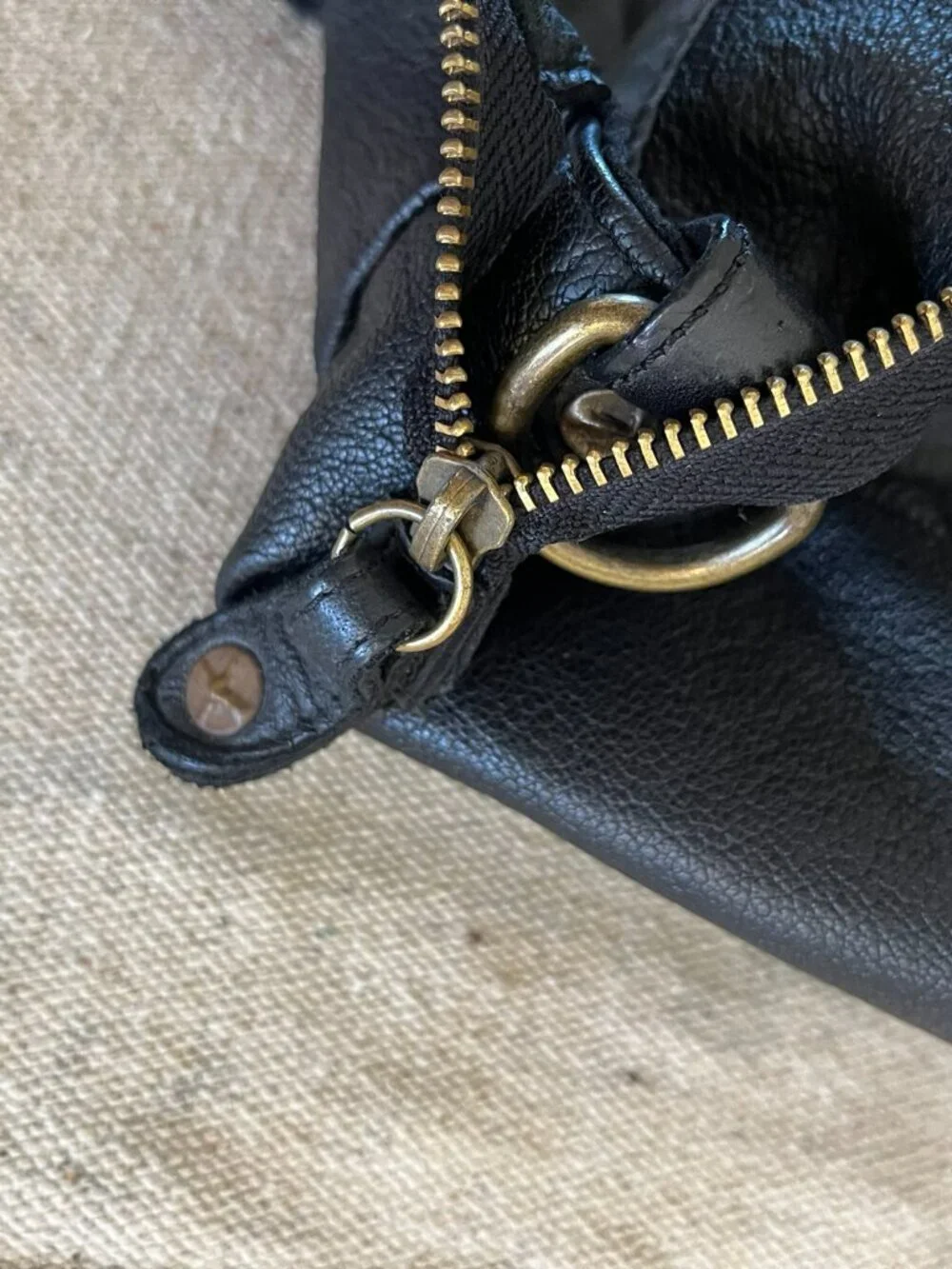 Civico 93 Italy Black Leather Woven Bohemian Festival Hand/Crossbody bag